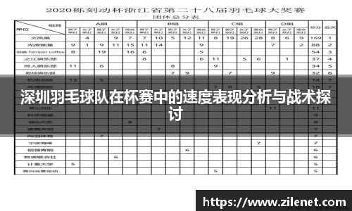 深圳羽毛球队在杯赛中的速度表现分析与战术探讨